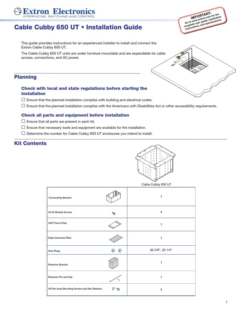 Extron electronics 650 UT User manual