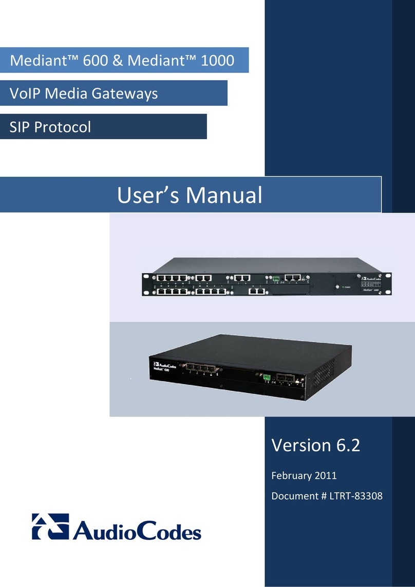 AudioCodes Mediant 600 User manual