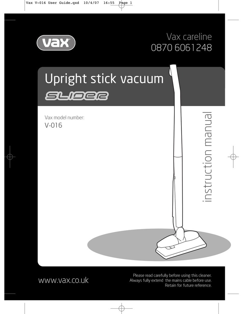 Vax SLIDER V-016 User manual