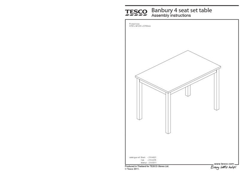 Tesco Banbury 4 seat set table Assembly instructions