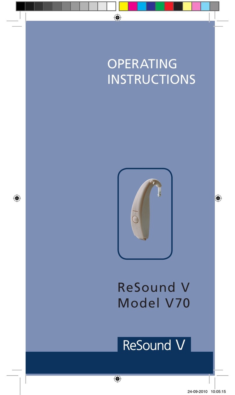 ReSound V 70 operating instructions