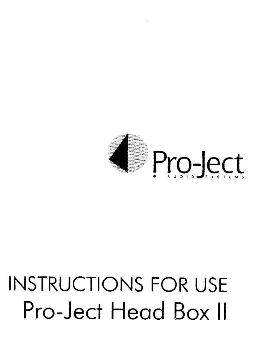 Pro-Ject Audio Systems Pro-Ject Head Box II User manual