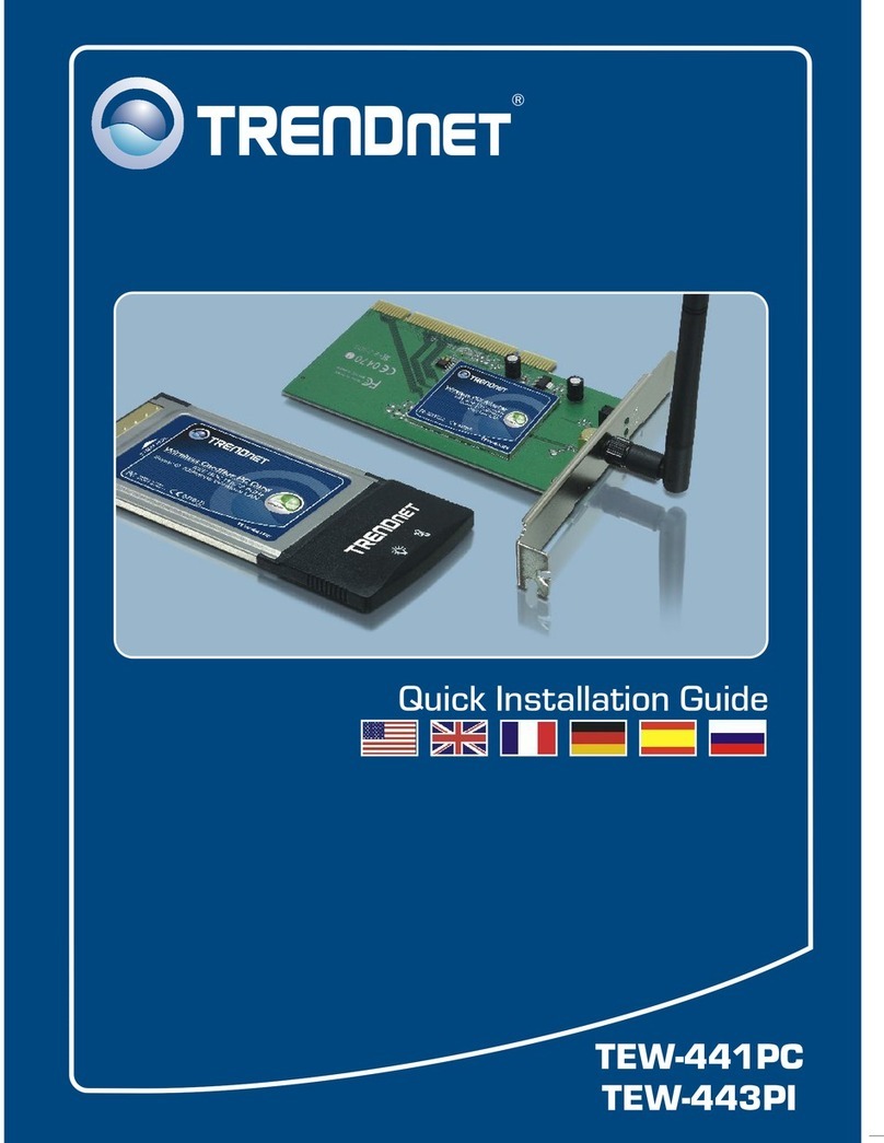 TRENDnet TEW-441PC - 108Mbps Wireless PC Card... User manual