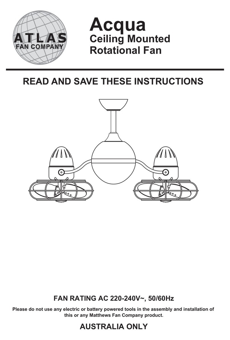 Atlas fan company Acqua instruction manual Atlas fan company Acqua instruction manual