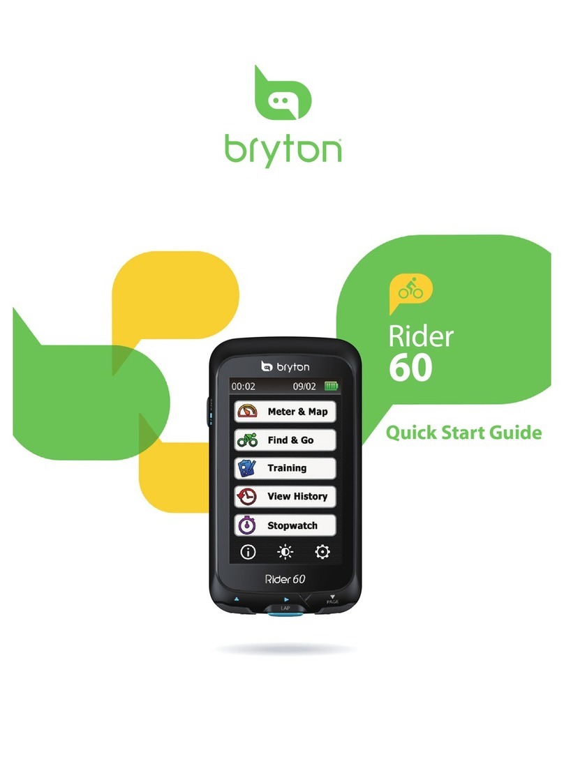 Bryton Rider 60 quick start guide