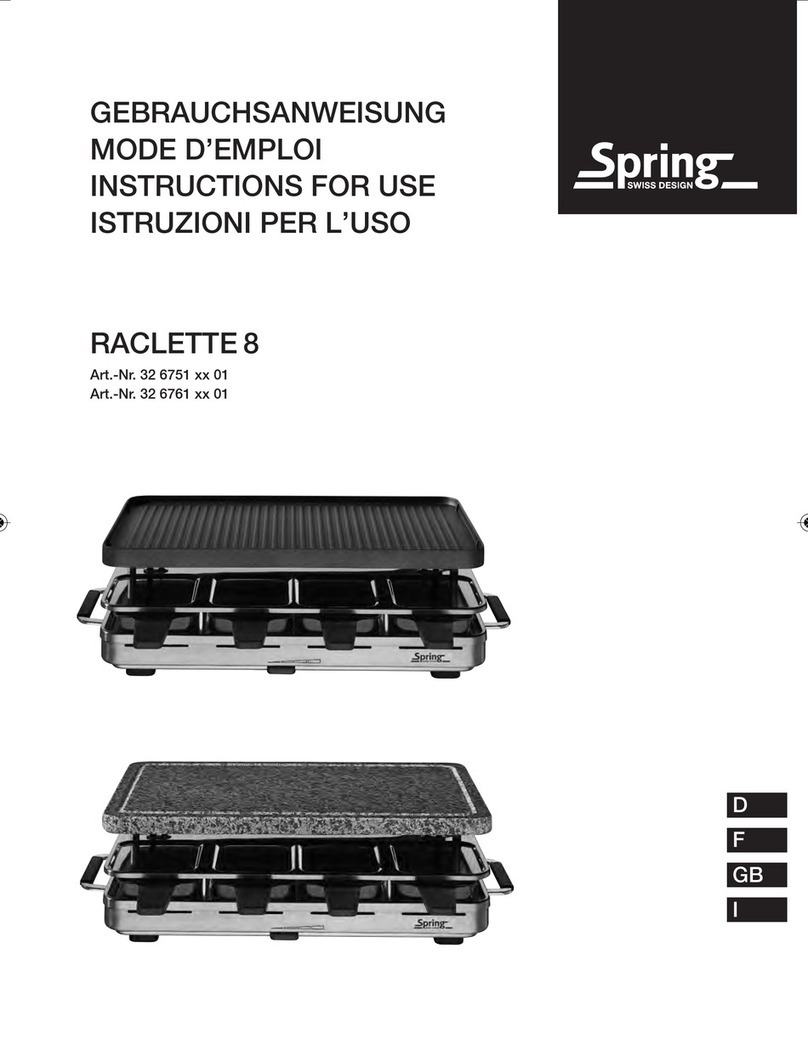 Spring Raclette8 Instructions for use