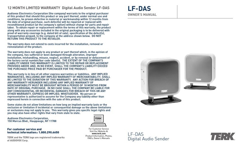 TERK Technologies LF-DAS owner's manual