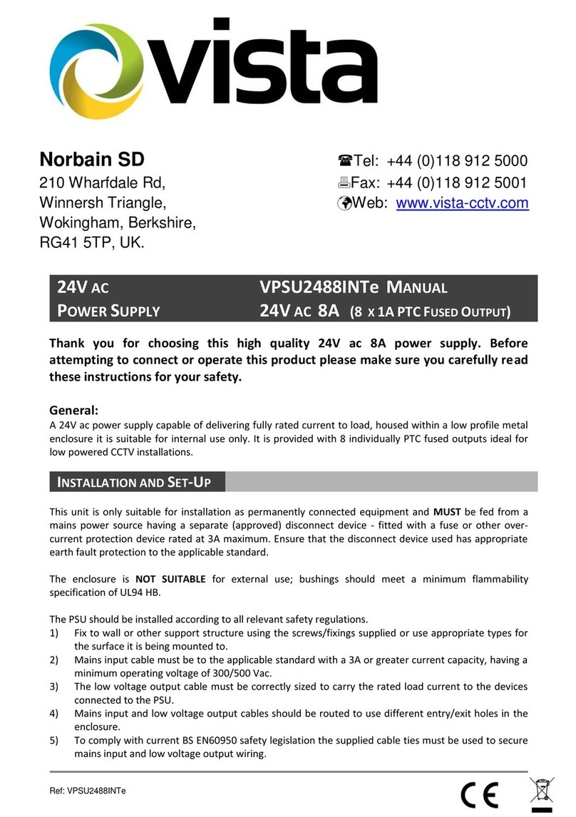 Vista VPSU2488INTe User manual