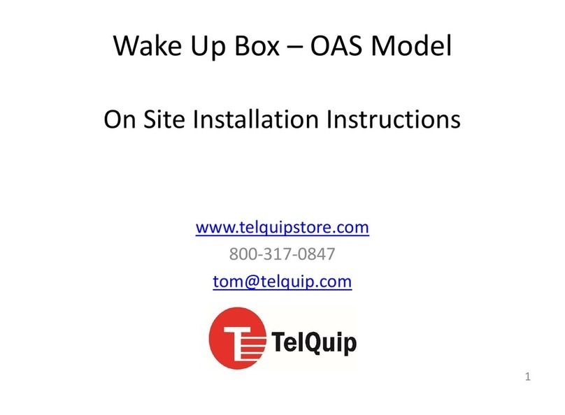 TelQuip Wake Up Box OAS installation instructions
