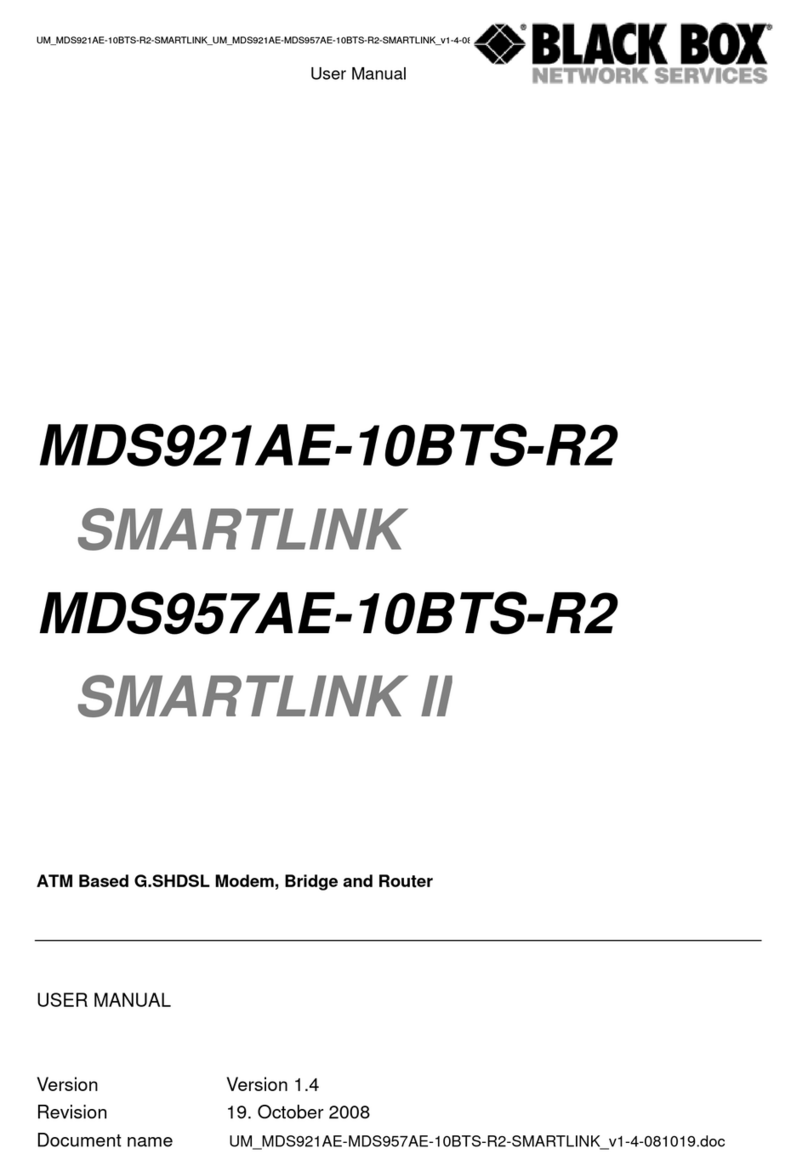 Black Box MDS921AE-10BTS-R2 User manual Black Box MDS921AE-10BTS-R2 User manual