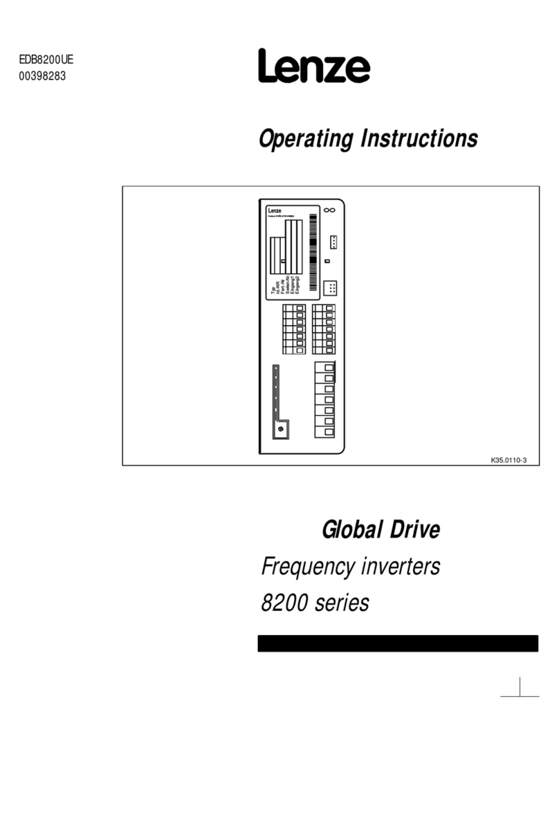 Lenze 8200 series operating instructions
