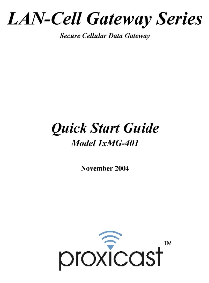 Proxicast 1xMG-401 quick start guide