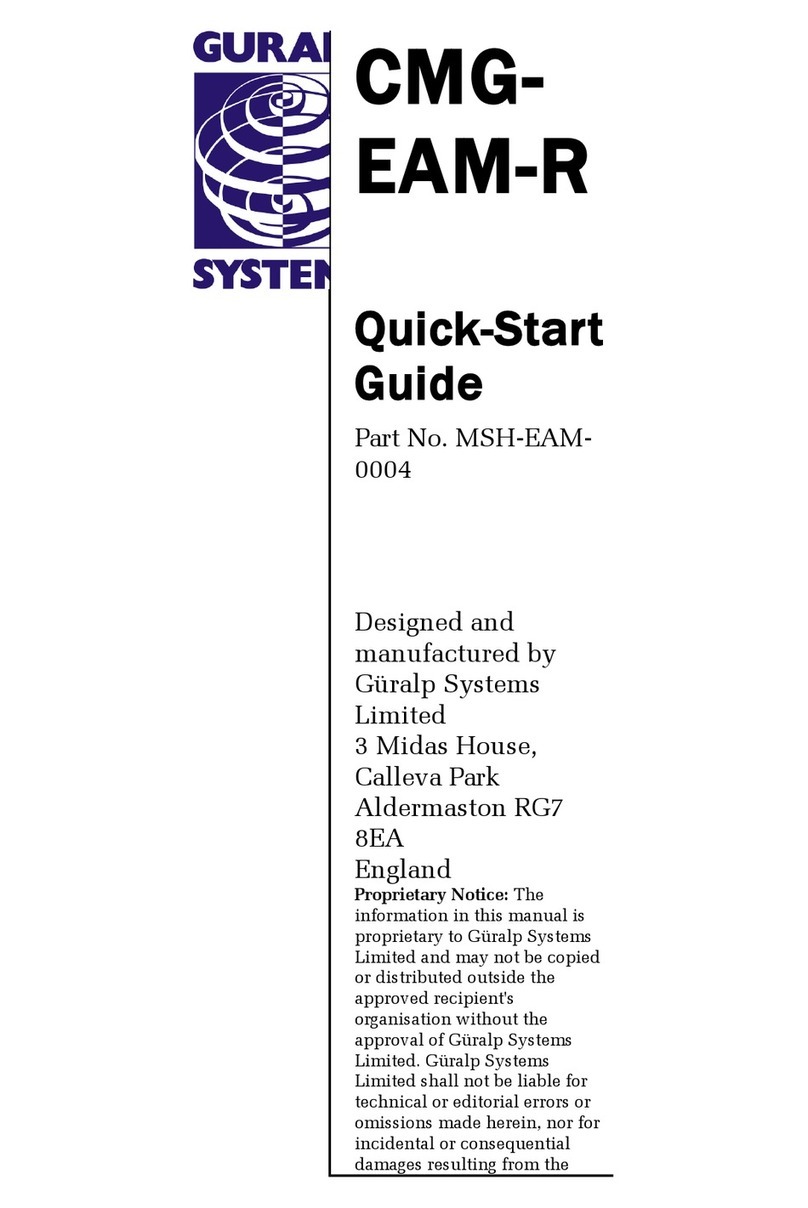 Guralp Systems CMG-EAM-R quick start guide