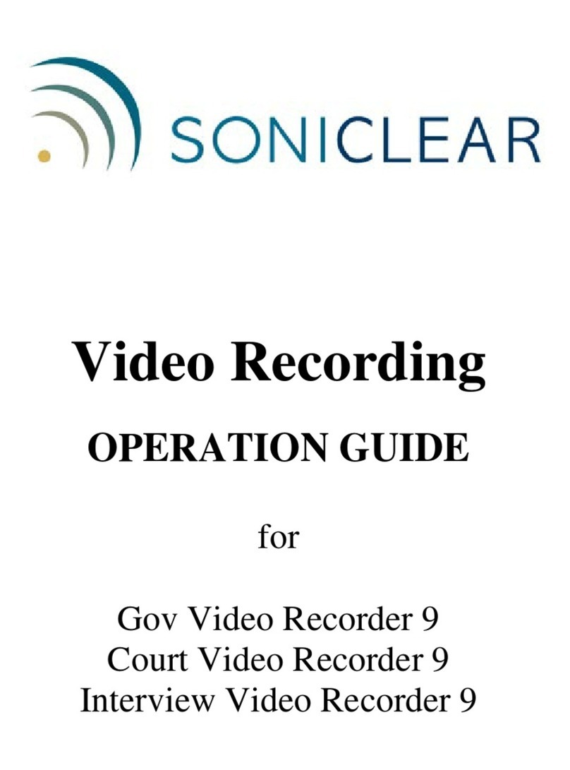 Soniclear Gov Video Recorder 9 Operation guide