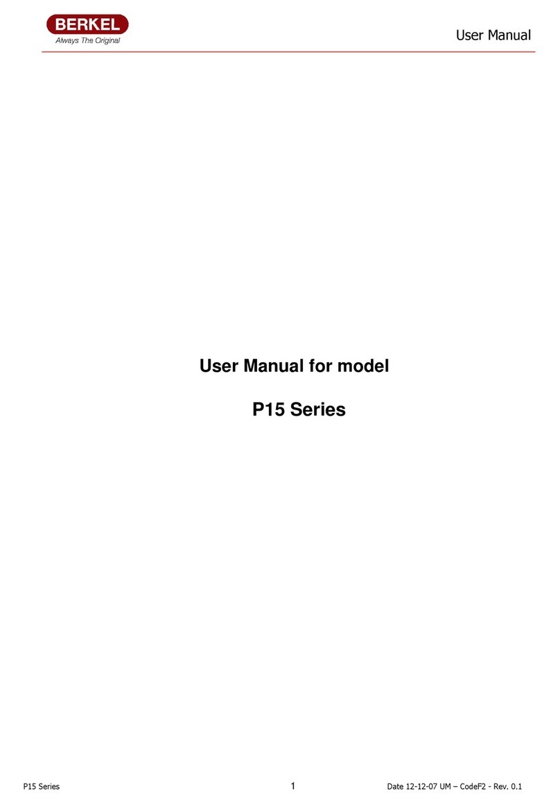 Berkel Flywheel P15 series user manual