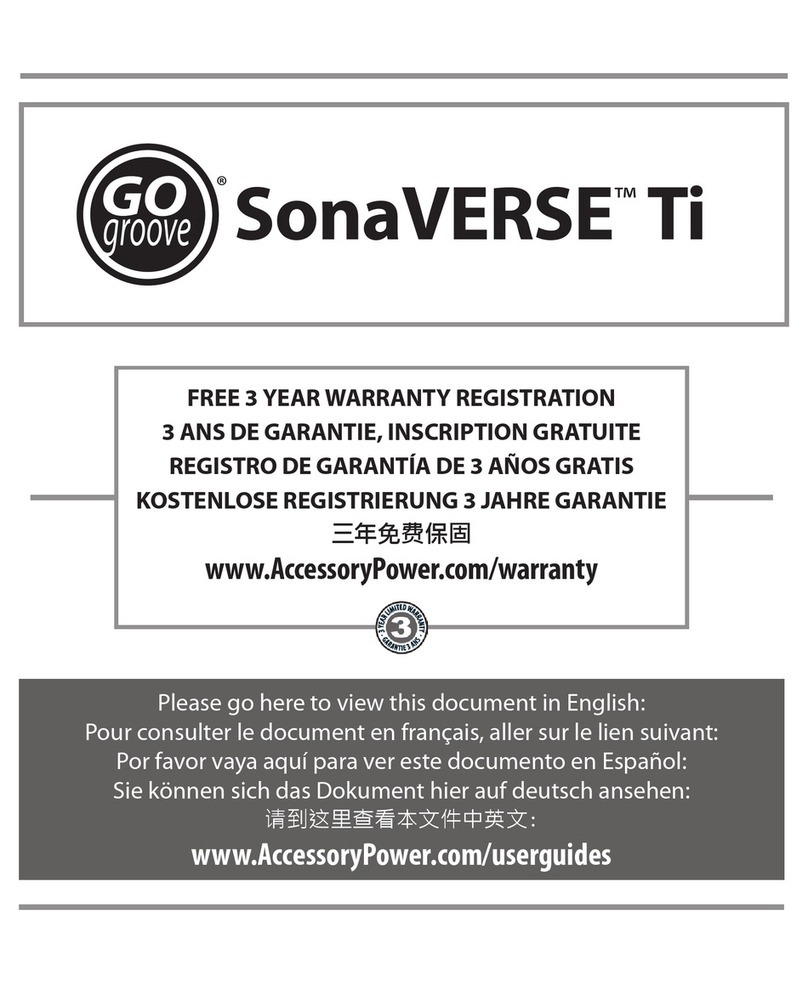 Go groove SonaVERSE Ti user manual Go groove SonaVERSE Ti user manual