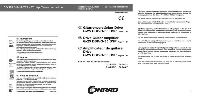 Conrad G-25 DSP User manual