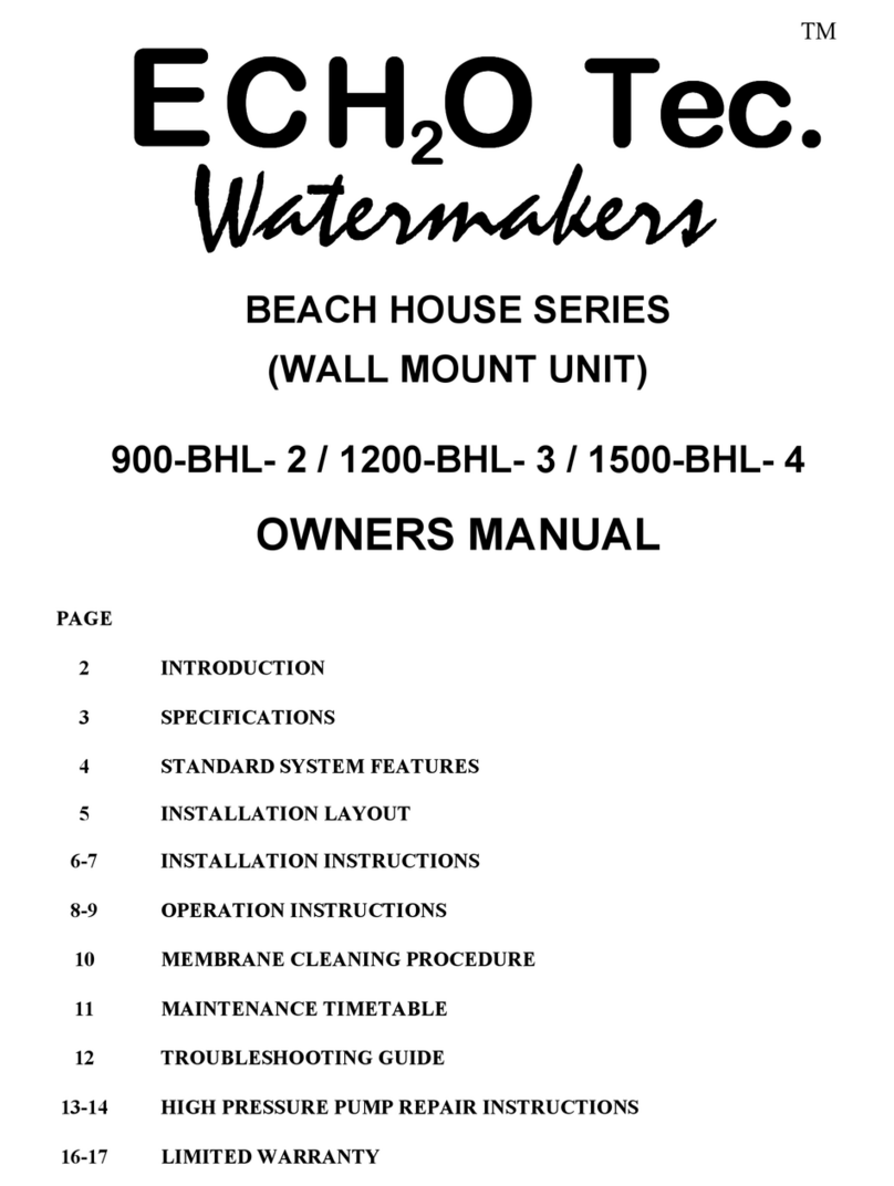 ECH2O Tec. 900-BHL- 2 User manual