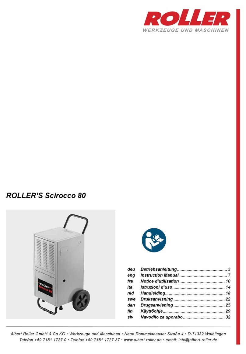 Roller Scirocco 80 instruction manual