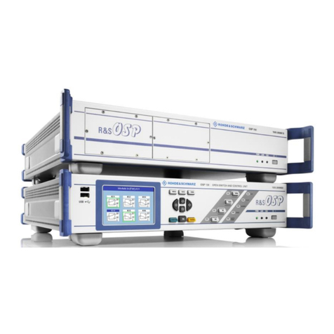 Rohde & Schwarz OSP120 User manual