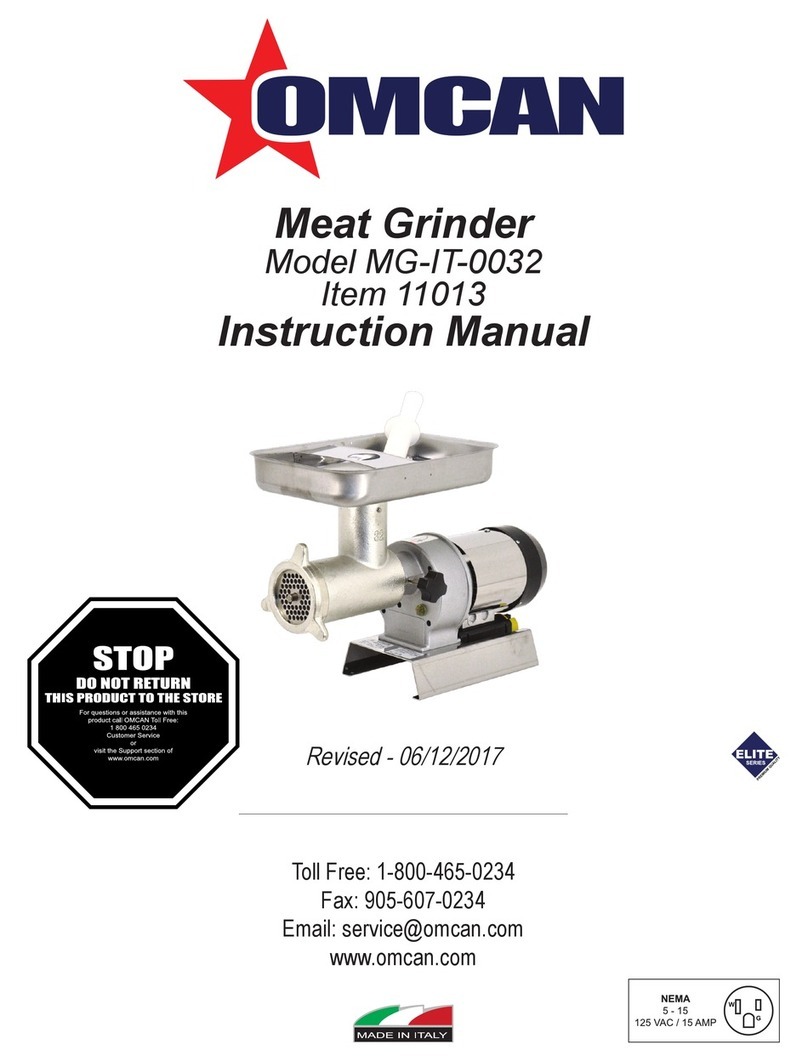 Omcan MG-IT-0032 instruction manual