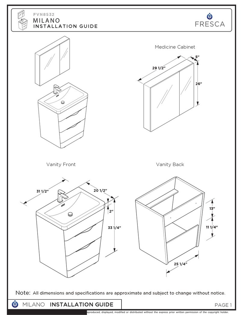 Fresca Milano FVN8532 installation guide Fresca Milano FVN8532 installation guide