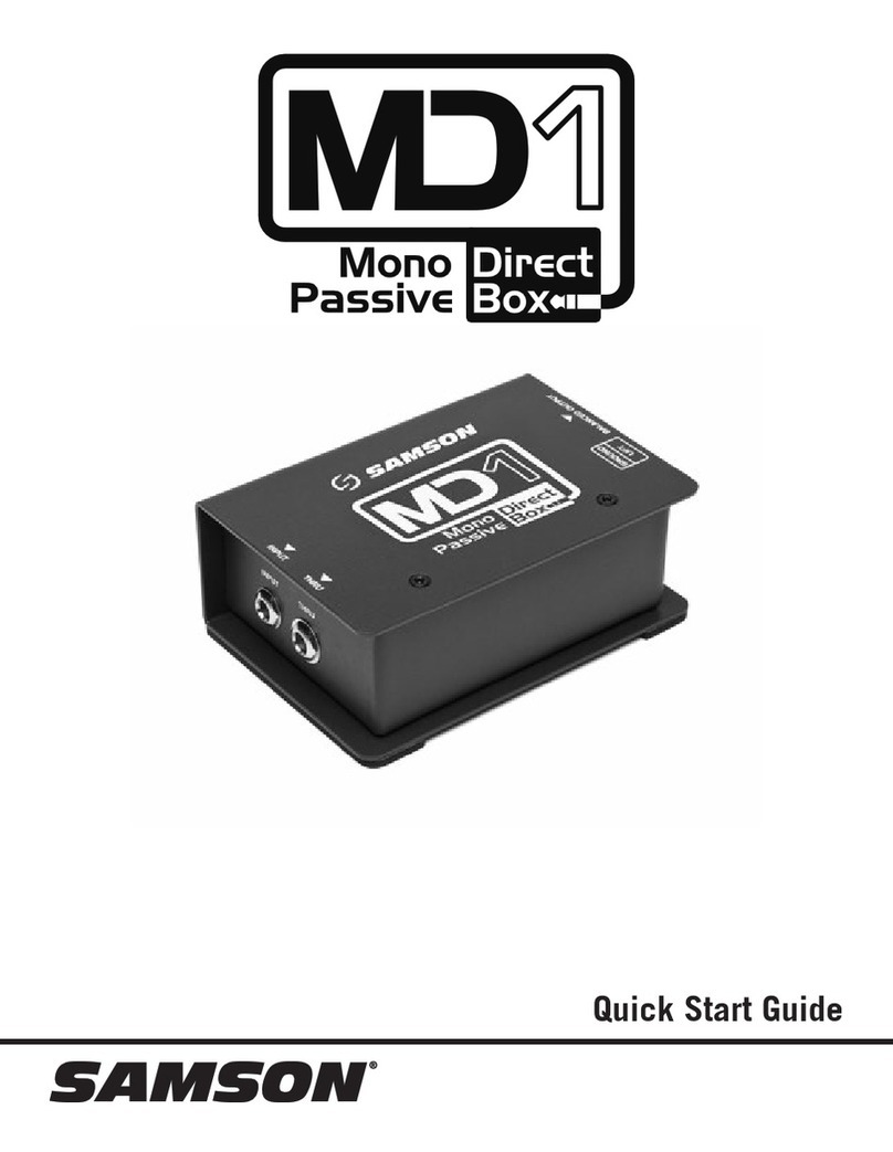 Samson MD1 Direct Box User manual