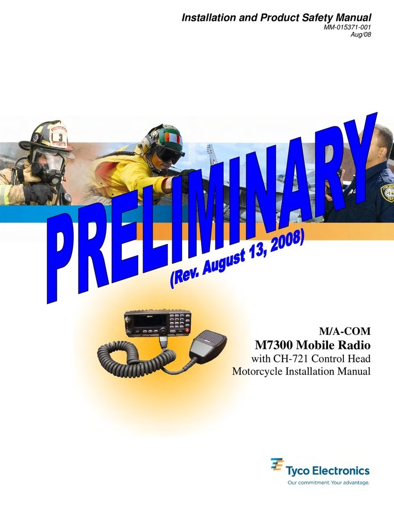Tyco Electronics M7300 Series Installation and product safety manual