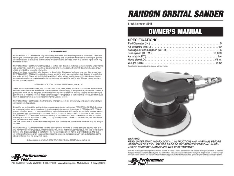 Performance Tool M548 User manual