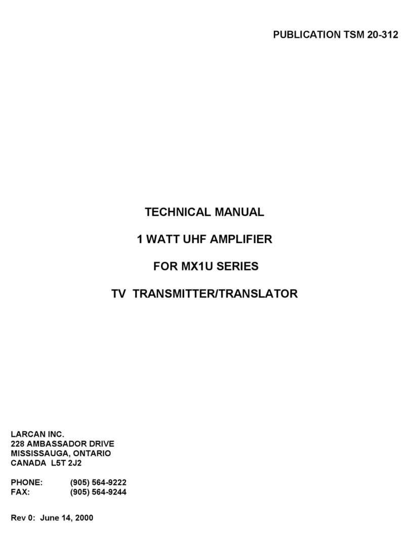 Larcan MX Series Technical manual