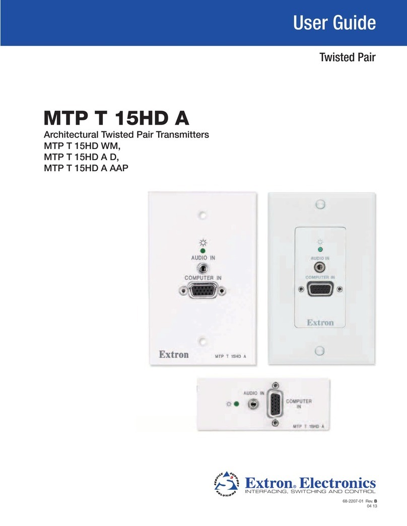 Extron electronics MTP T 15HD A user guide Extron electronics MTP T 15HD A user guide