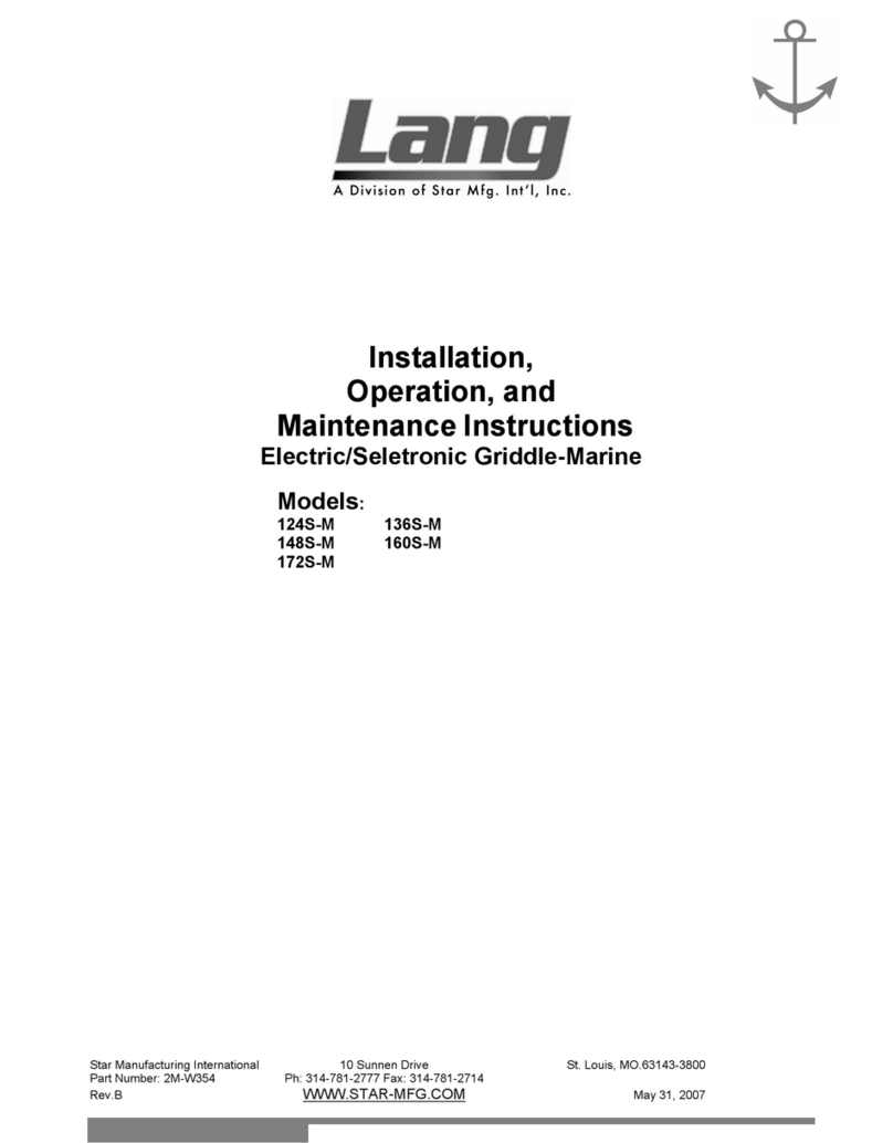 Lang 136S-M Installation, operation and maintenance instructions