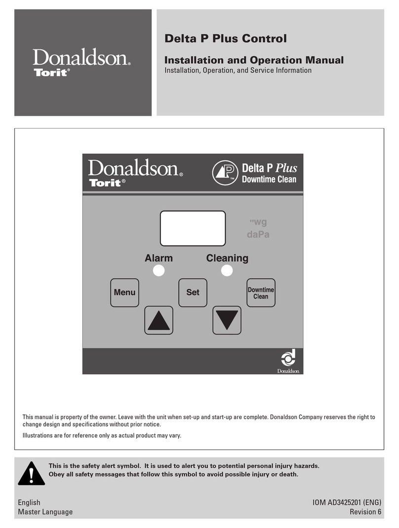Donaldson Torit Delta P Plus Installation and operation manual