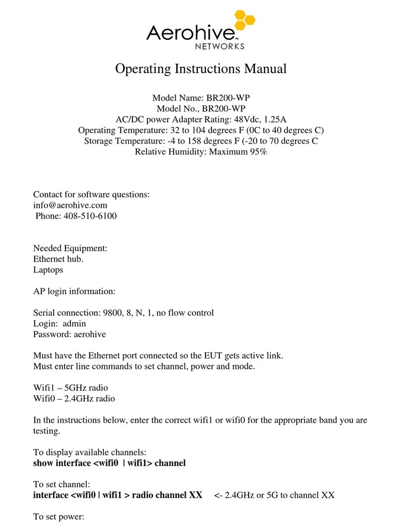 Aerohive BR200-WP operating instructions Aerohive BR200-WP operating instructions