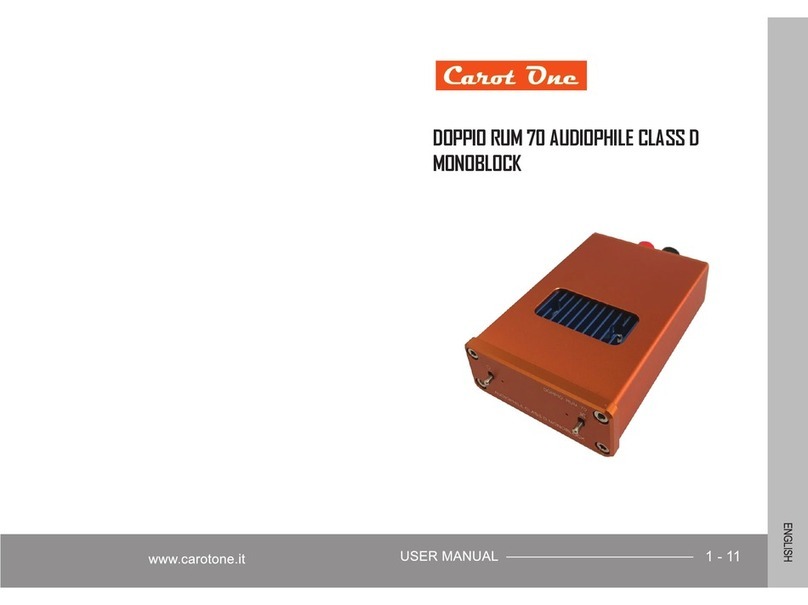 Carot One DOPPIO RUM 70 user manual Carot One DOPPIO RUM 70 user manual