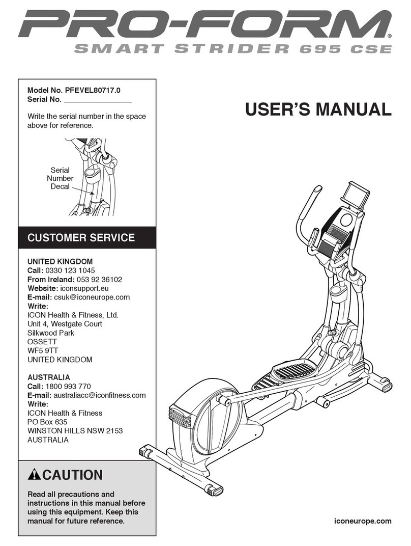 Pro-Form PFEVEL80717.0 user manual