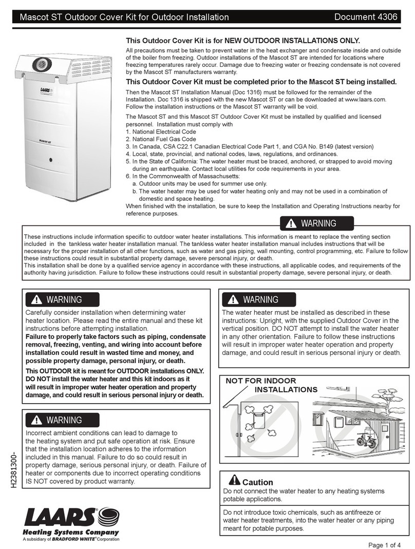 Laars Outdoor Cover installation manual