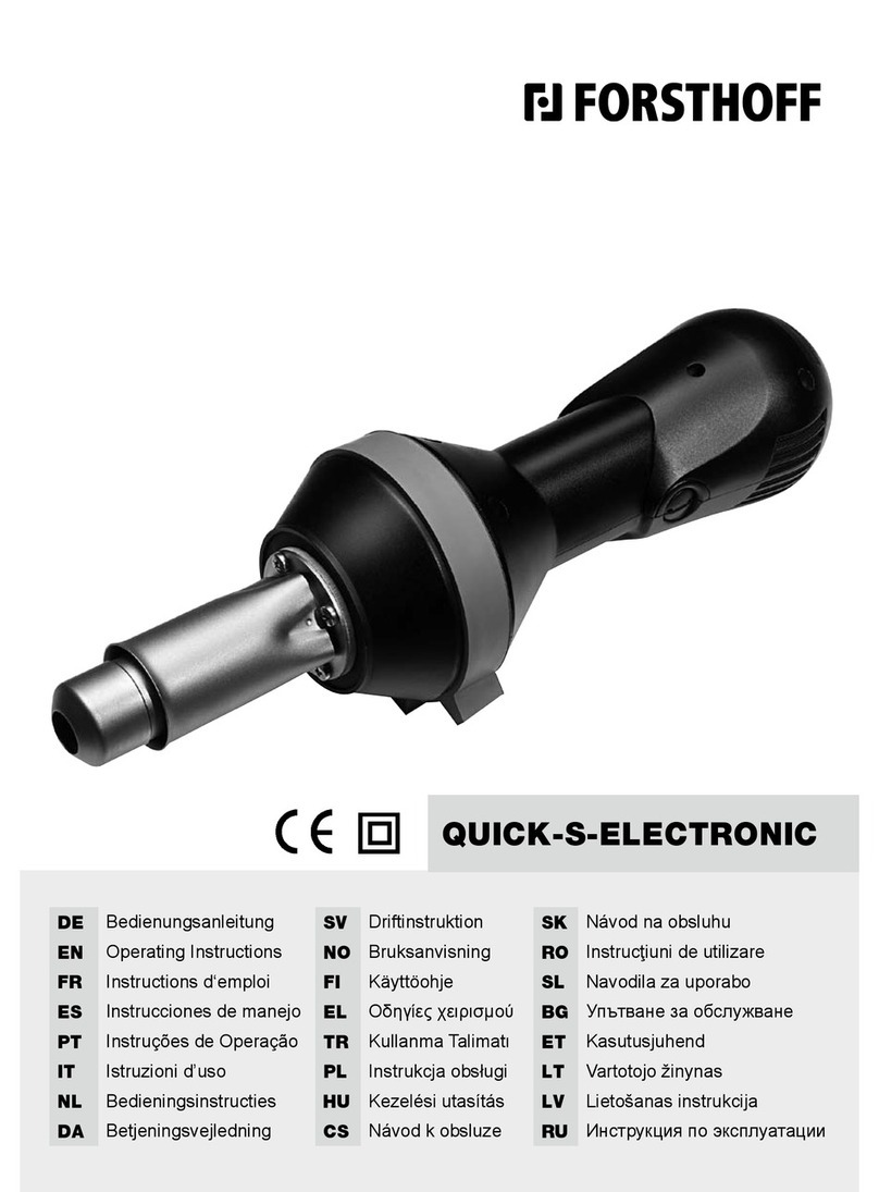 Forsthoff QUICK-S-ELECTRONIC User manual