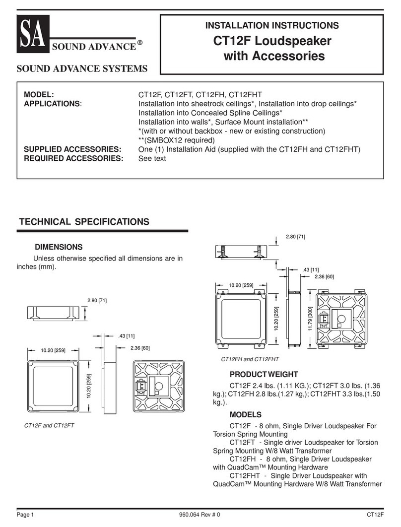 Sound Advance CT12F installation instructions Sound Advance CT12F installation instructions