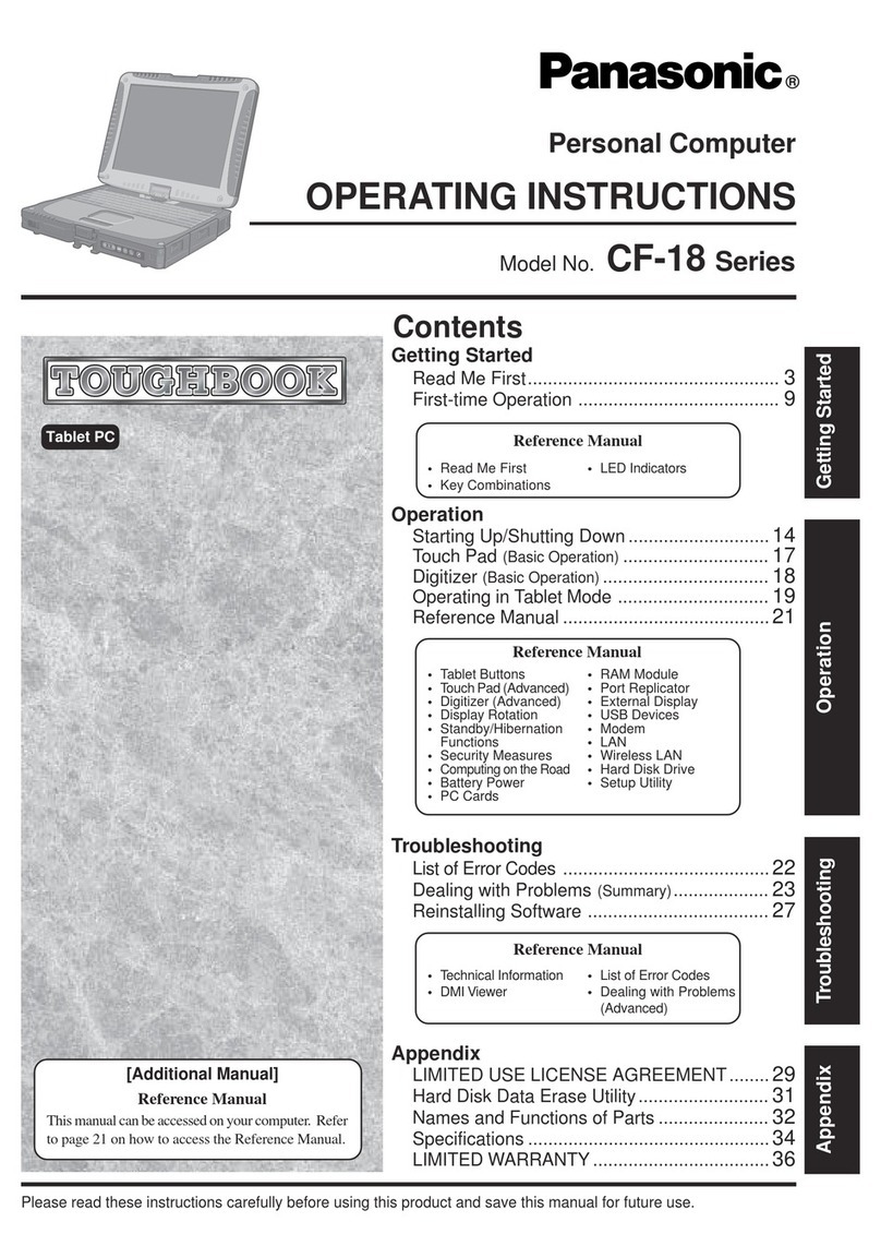 Panasonic Toughbook CF-18 Series User manual
