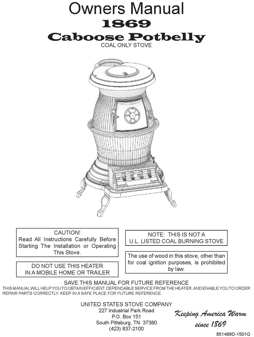 United States Stove Company 1869 Caboose Potbelly owner's manual United States Stove Company 1869 Caboose Potbelly owner's manual