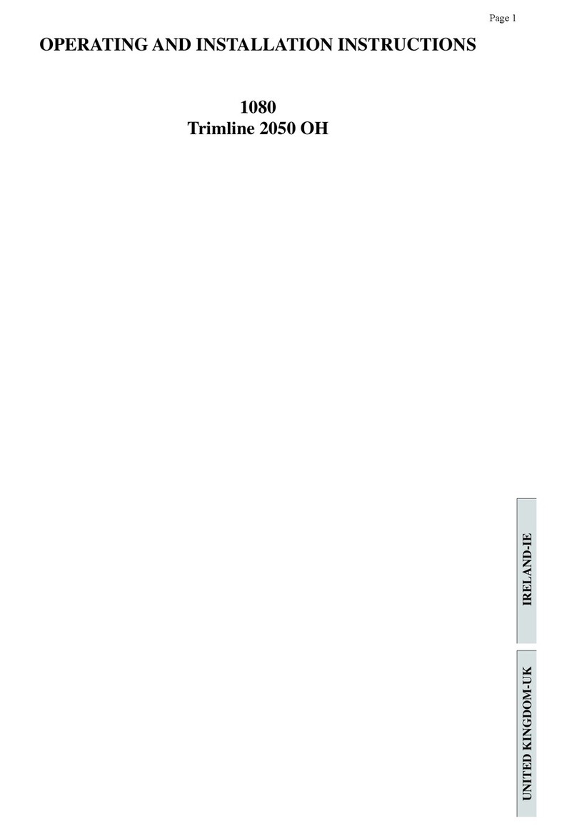 Thermocet Trimline 2050 OH Operating and installation instructions Thermocet Trimline 2050 OH Operating and installation instructions