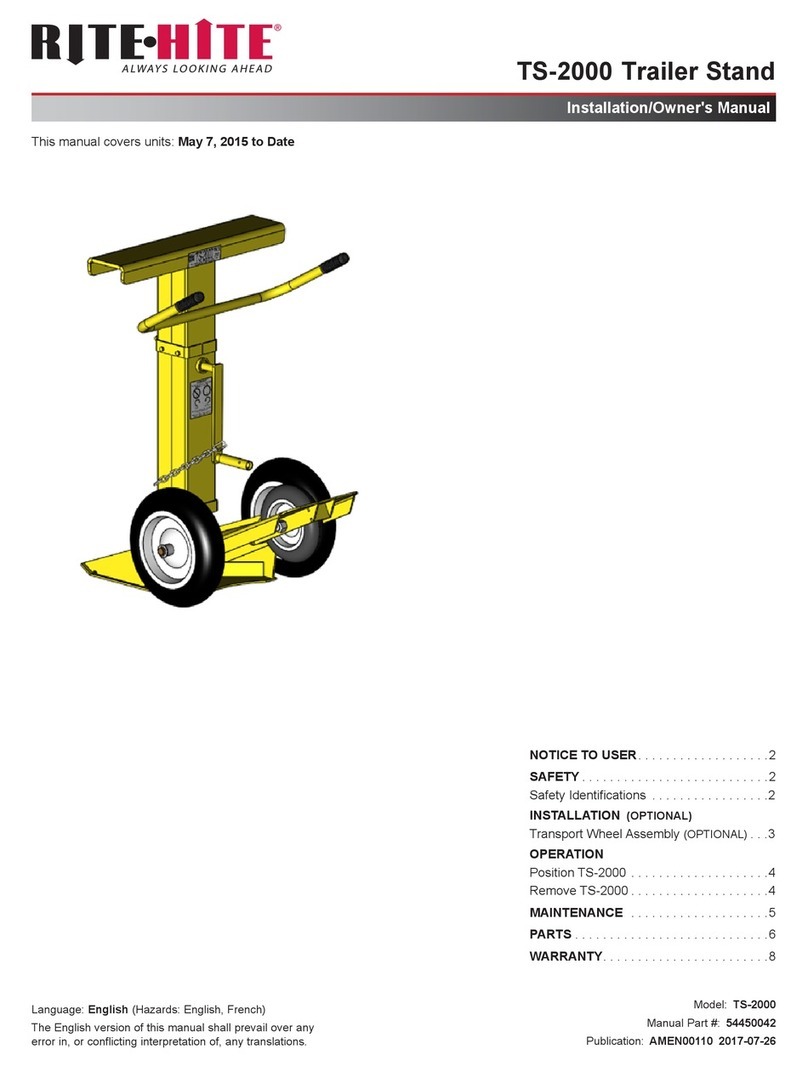 RITE-HITE TS-2000 Installation & owner's manual