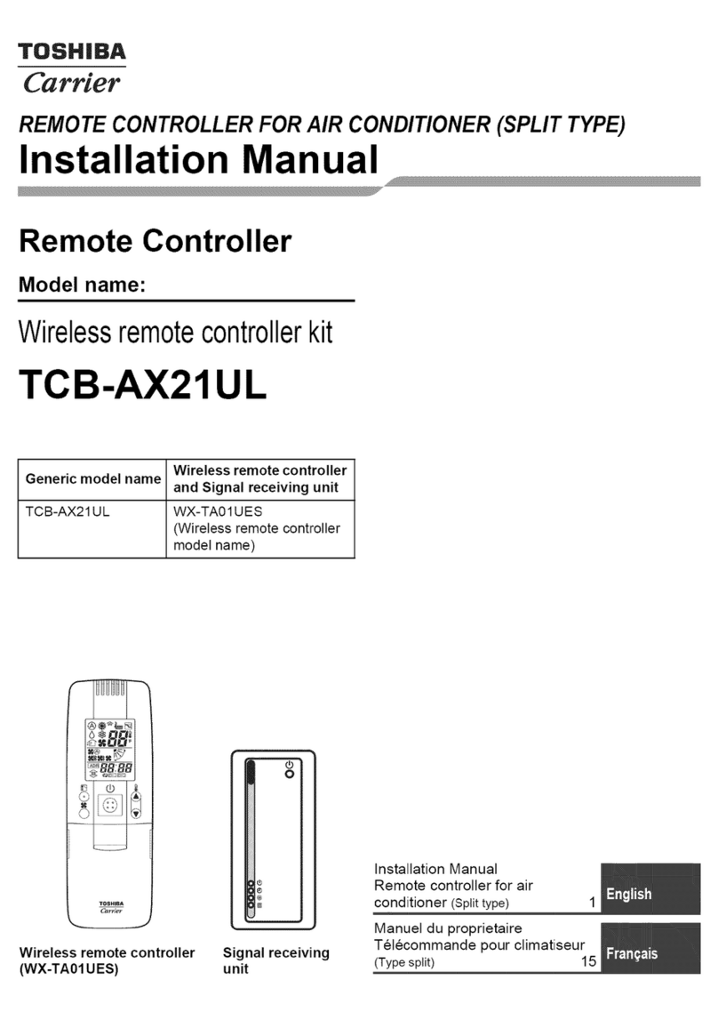 Toshiba Carrier TCB-AX21UL installation manual