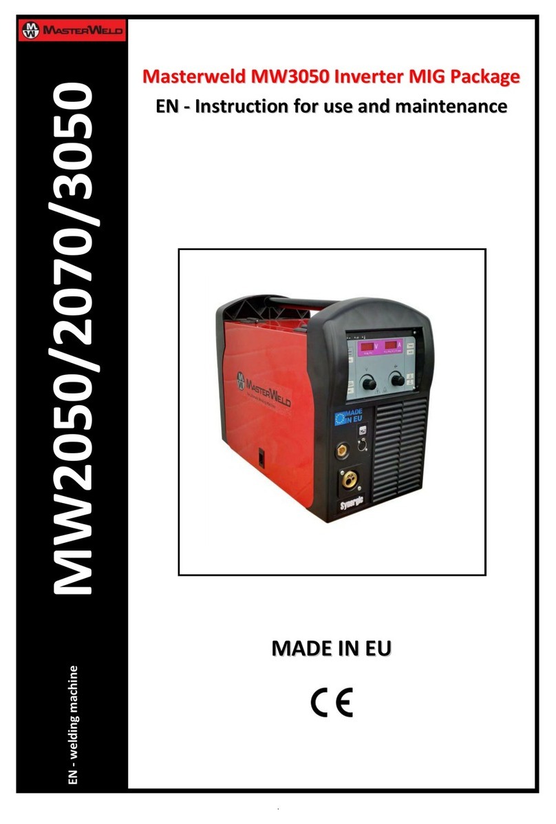 Masterweld MW2050 Specification sheet