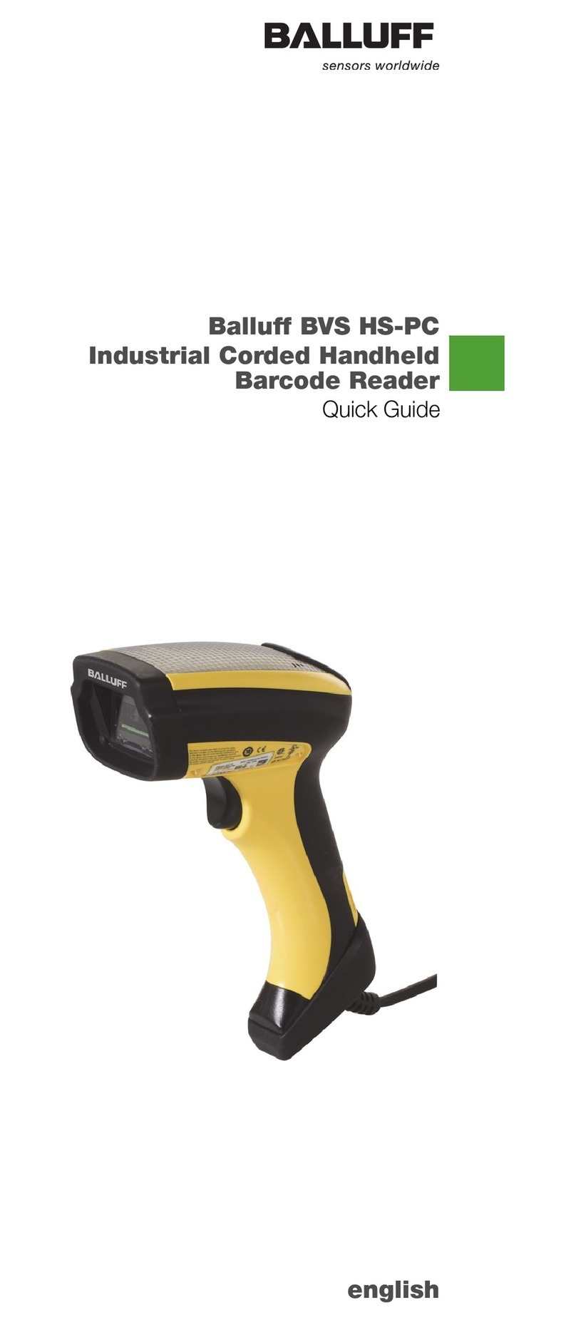 Balluff BVS HS-PC User manual