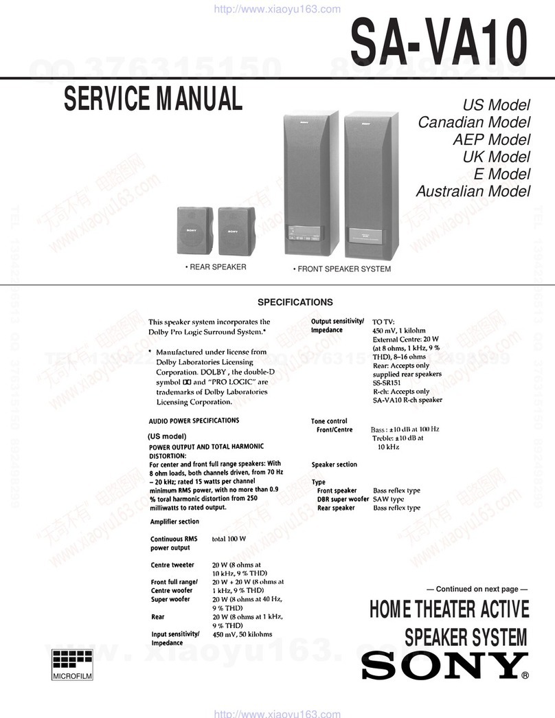 Sony SA-VA10 Service manual