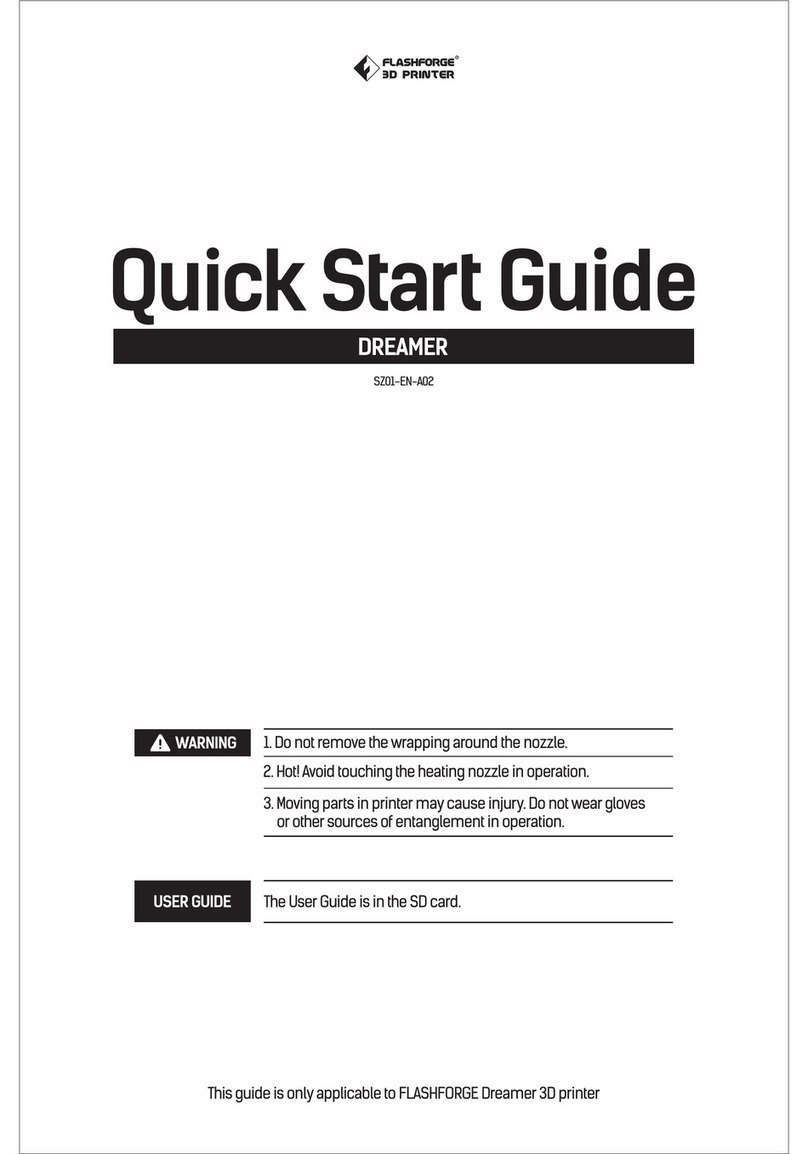 Flashforge DREAMER quick start guide