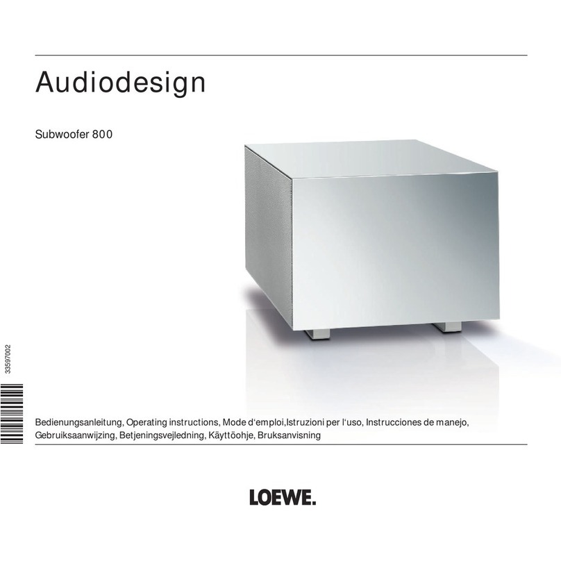 Loewe Audiodesign Subwoofer 800 operating instructions