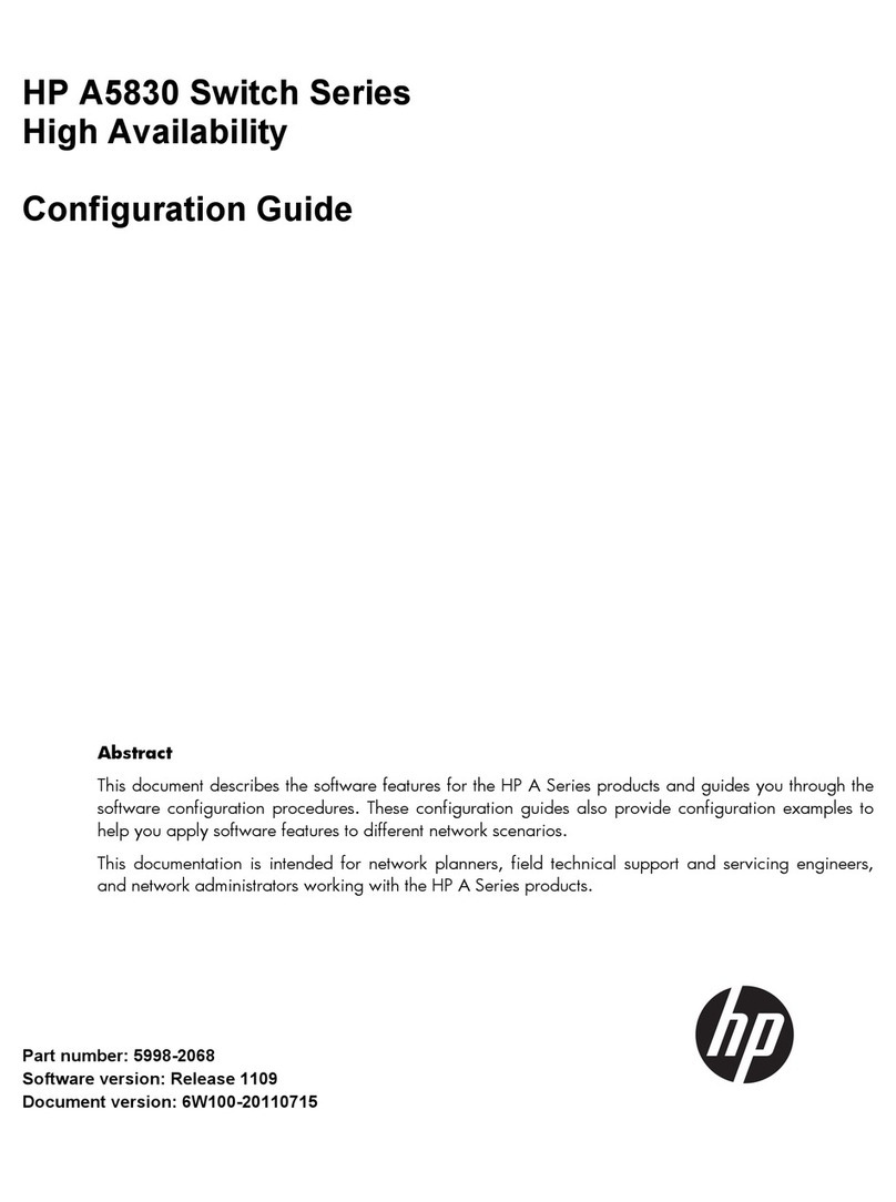 HP A5830 Series Configuration guide